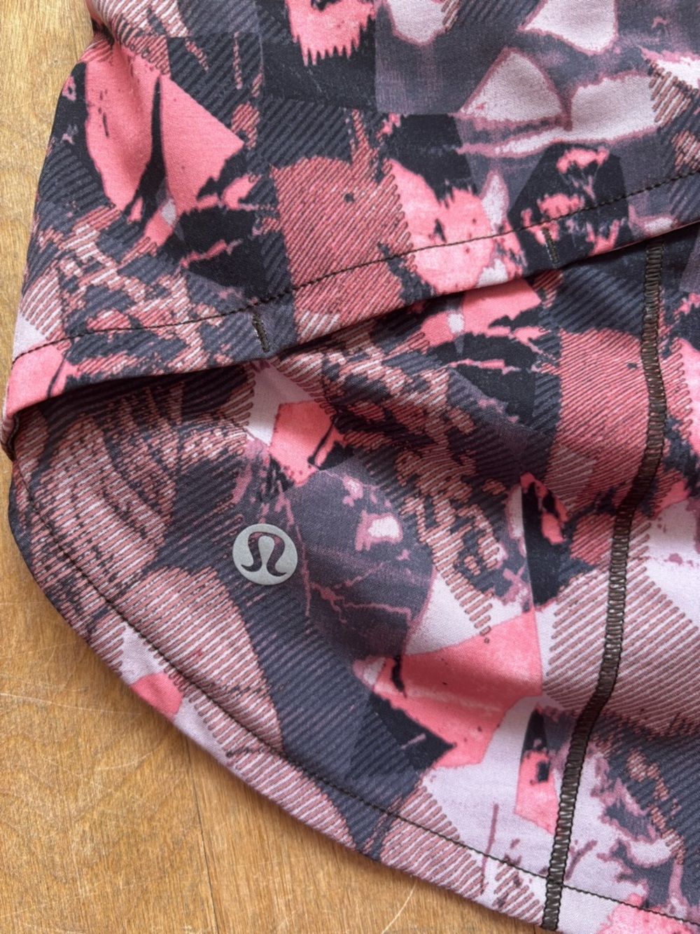 Lululemon athletica Pink & Black Patterned Athletic Shorts - Picture 6 of 9